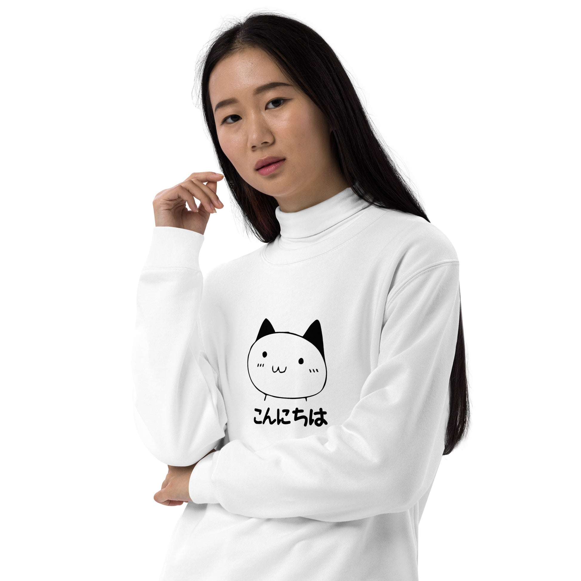 猫 トレーナー ねこ かわいい 猫イラスト こんにちは.