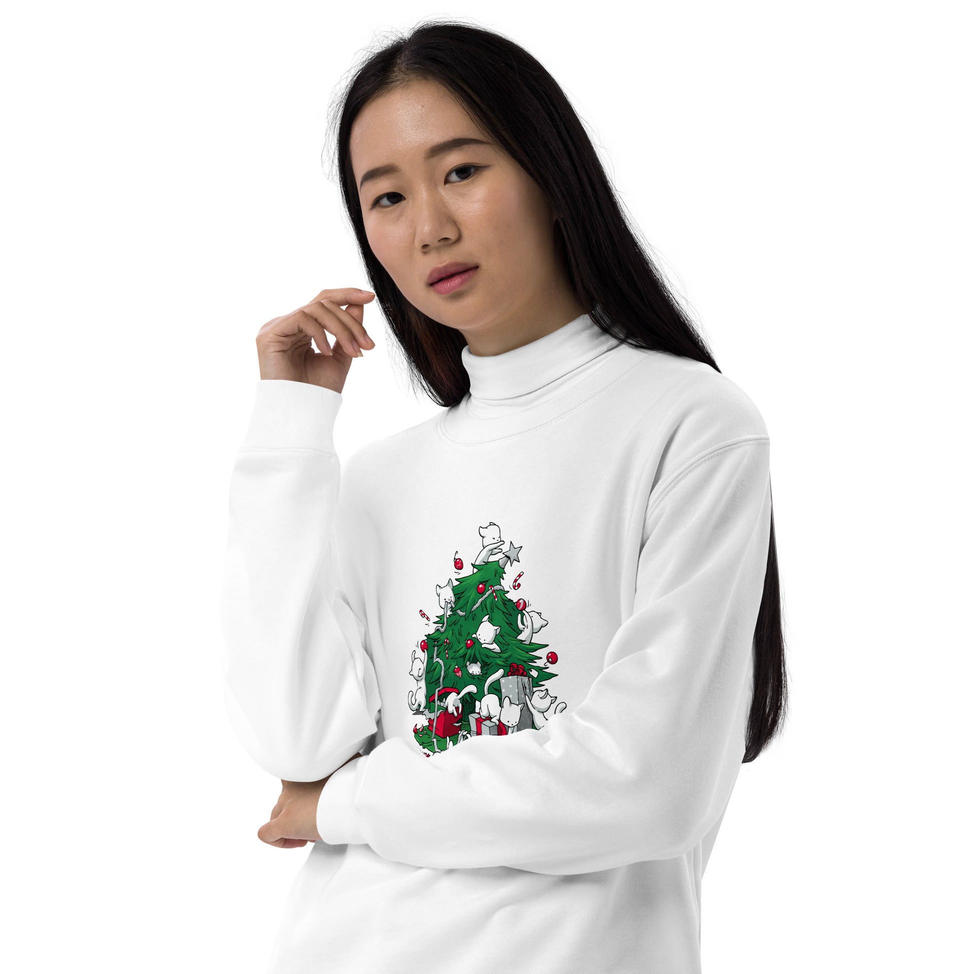 【クリスマス限定商品】猫 トレーナー ねこ かわいい 猫イラスト 猫クリスマス.