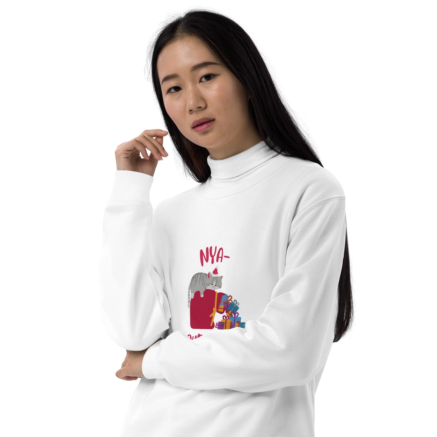 【クリスマス限定商品】猫 トレーナー ねこ かわいい 猫イラスト 猫クリスマス.