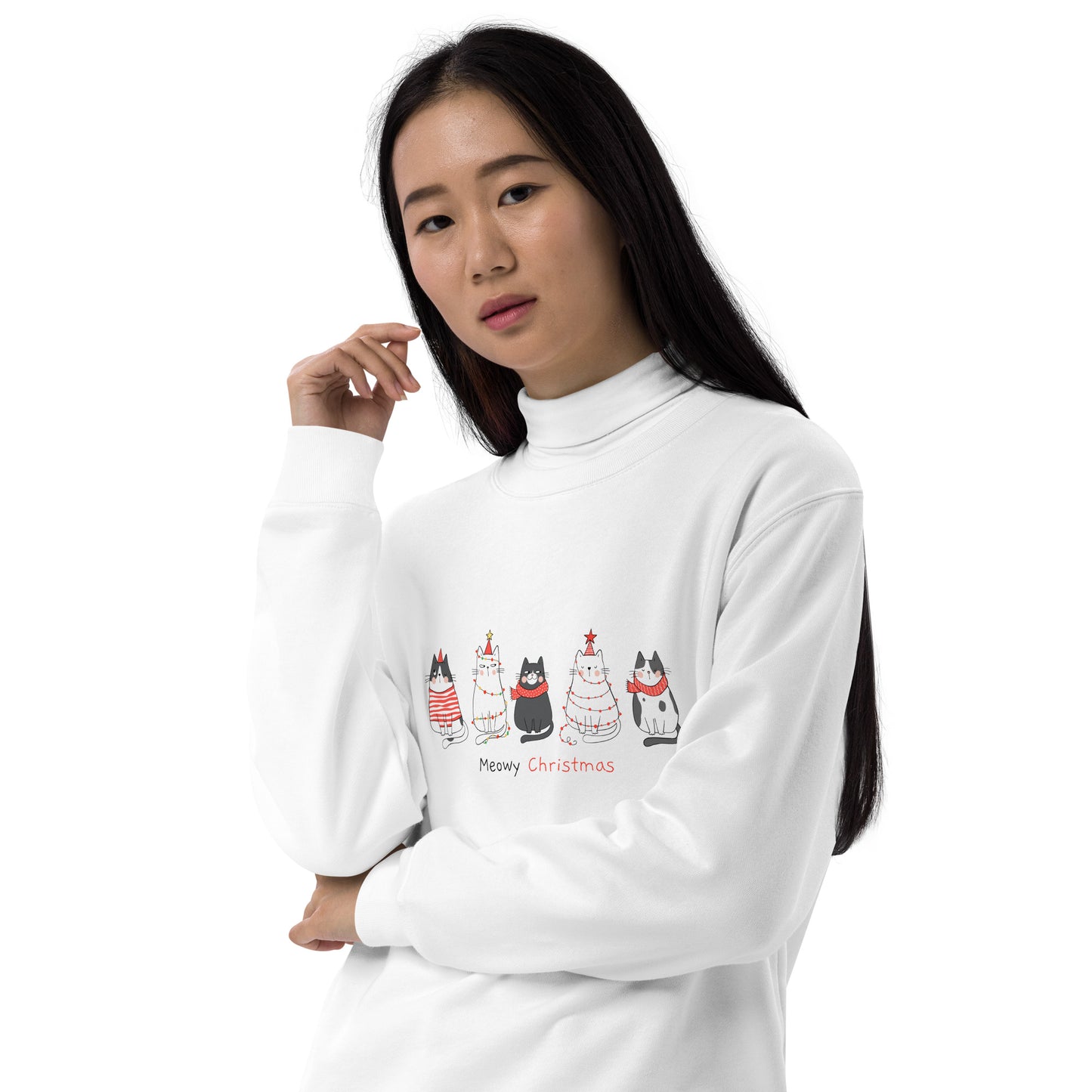 【クリスマス限定商品】猫 トレーナー ねこ かわいい 猫イラスト 猫クリスマス.