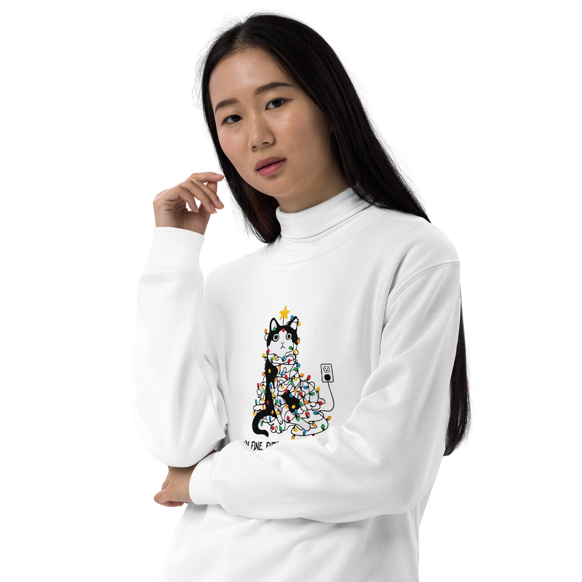 【クリスマス限定商品】猫 トレーナー ねこ かわいい 猫イラスト 猫クリスマス.