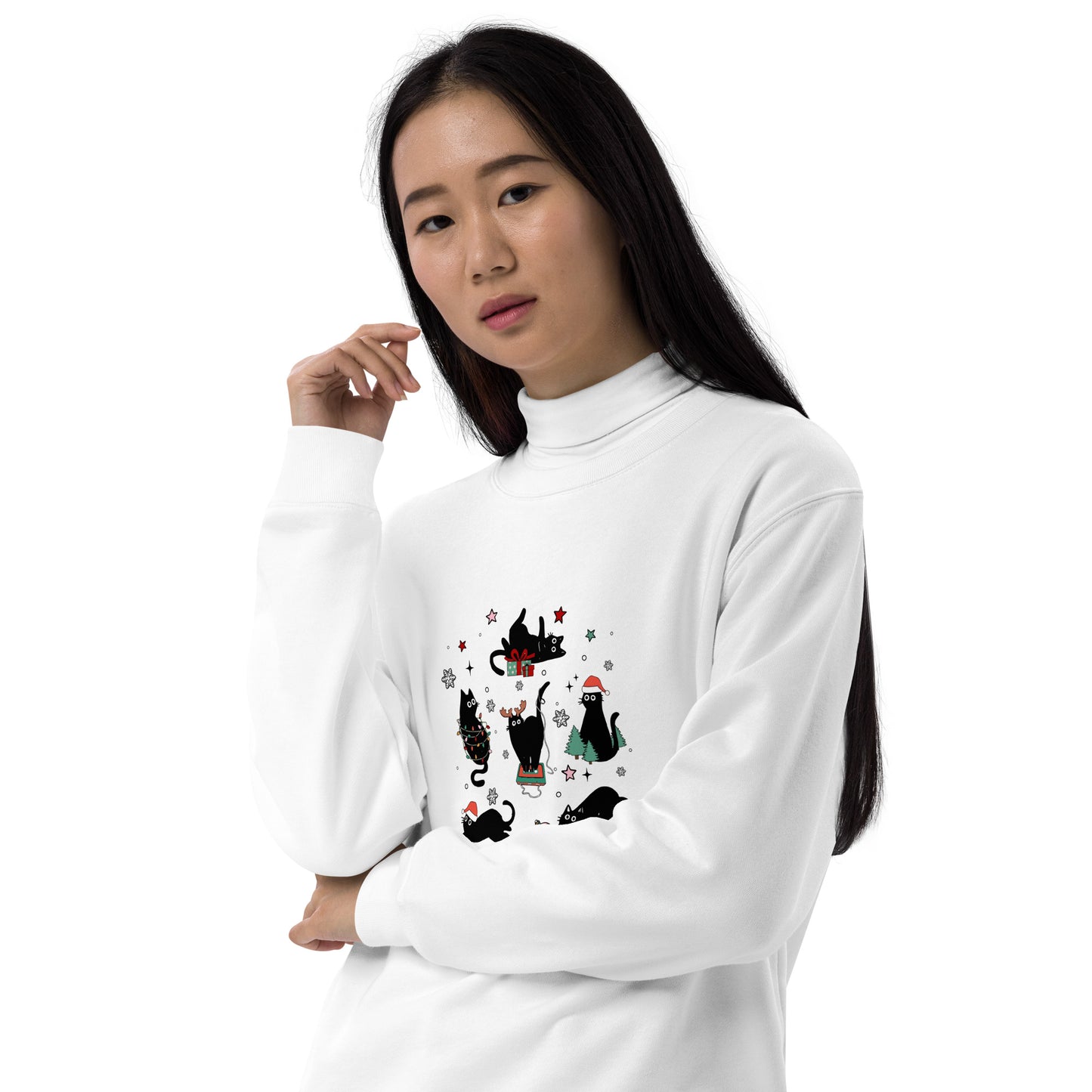 【クリスマス限定商品】猫 トレーナー ねこ かわいい 猫イラスト 猫クリスマス.