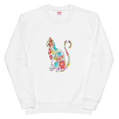 猫 トレーナー ねこ かわいい 猫イラストFLOWER CAT.