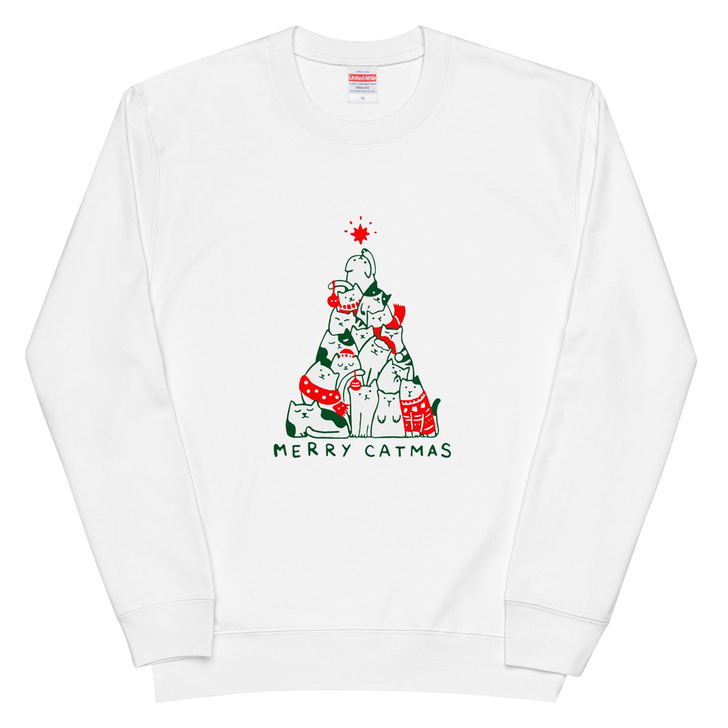 【クリスマス限定商品】猫 トレーナー ねこ かわいい 猫イラスト 猫クリスマス.