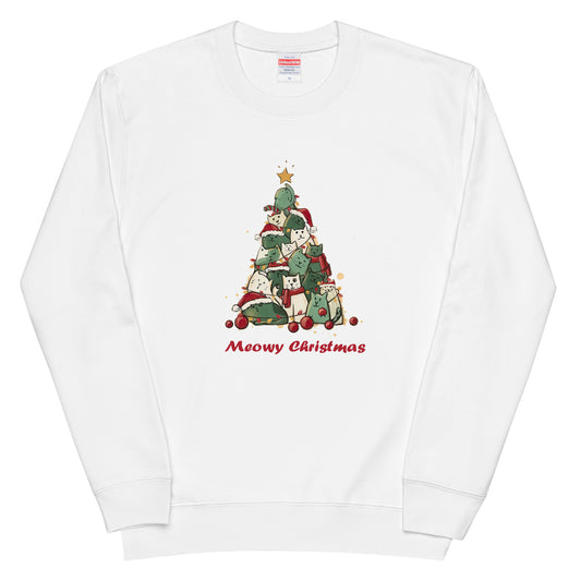 【クリスマス限定商品】猫 トレーナー ねこ かわいい 猫イラスト 猫クリスマス.