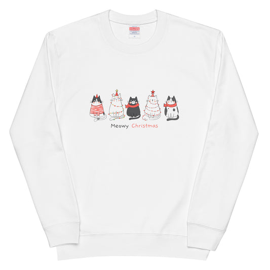 【クリスマス限定商品】猫 トレーナー ねこ かわいい 猫イラスト 猫クリスマス.