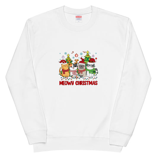 【クリスマス限定商品】猫 トレーナー ねこ かわいい 猫イラスト 猫クリスマス.