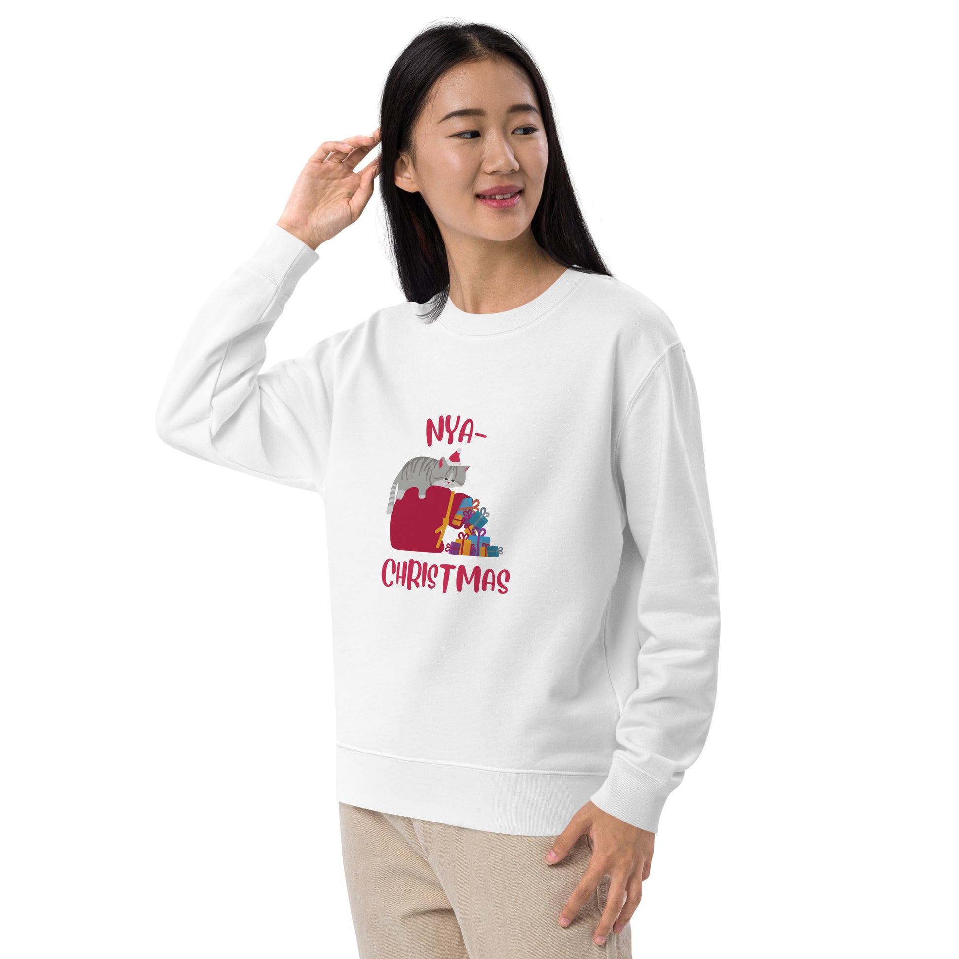 【クリスマス限定商品】猫 トレーナー ねこ かわいい 猫イラスト 猫クリスマス.