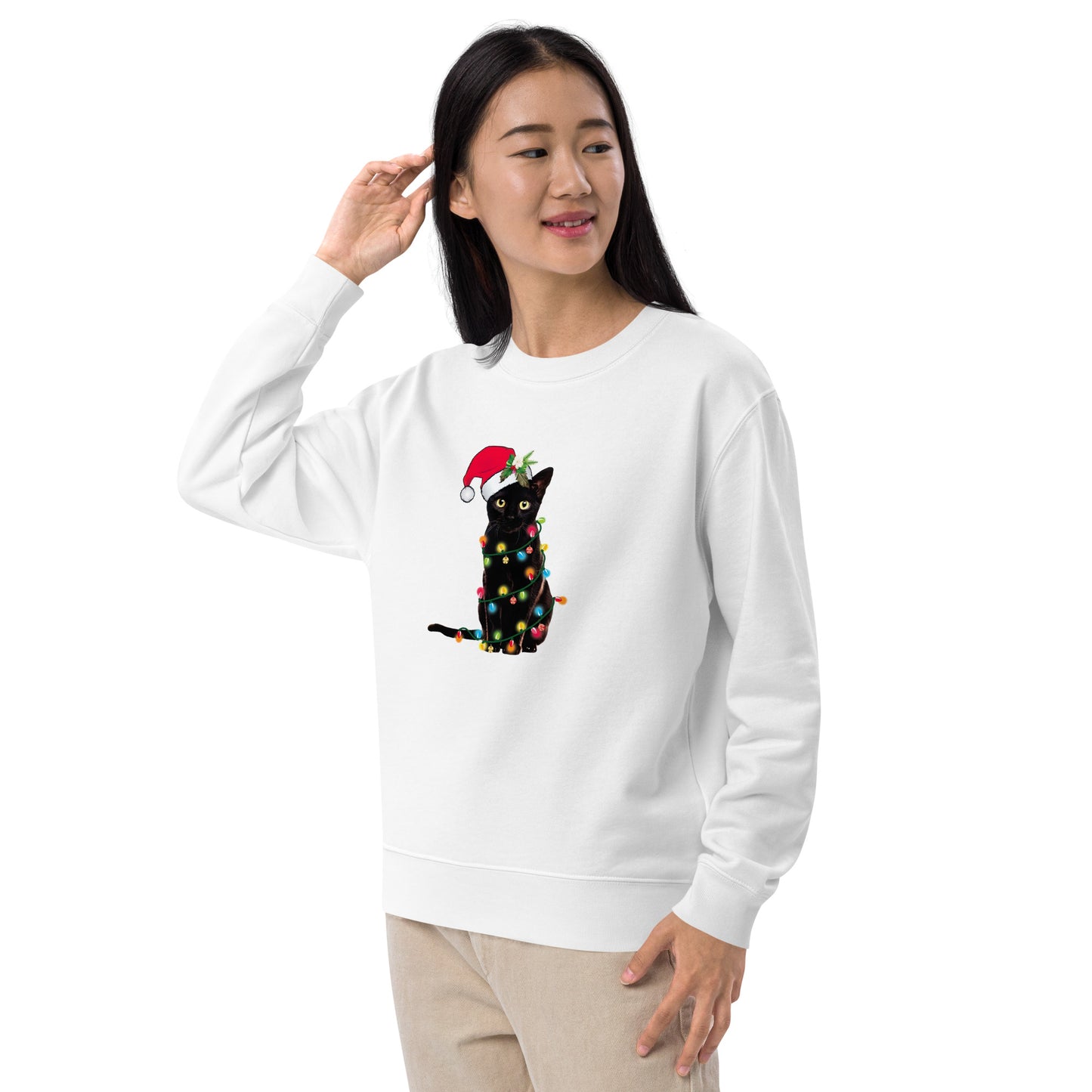 【クリスマス限定商品】猫 トレーナー ねこ かわいい 猫イラスト 猫クリスマス.