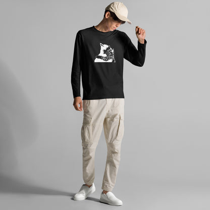 【バレンタイン限定】猫 ロン t 猫 長袖 t シャツ ねこ 猫イラスト 可愛い猫