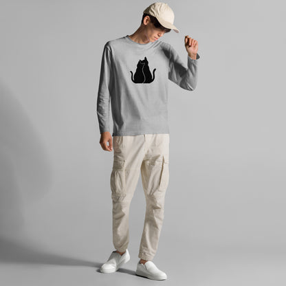 【バレンタイン限定】猫 ロン t 猫 長袖 t シャツ ねこ 猫イラスト.