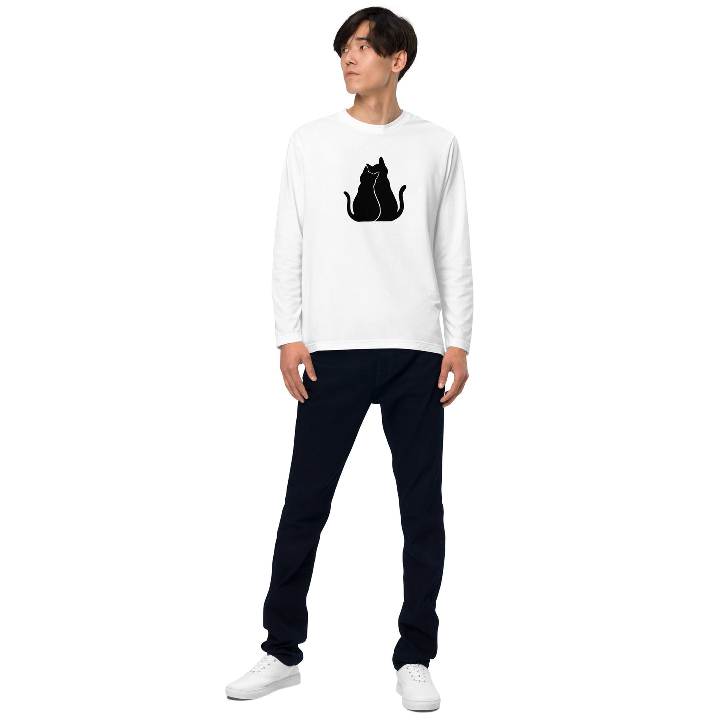 【バレンタイン限定】猫 ロン t 猫 長袖 t シャツ ねこ 猫イラスト