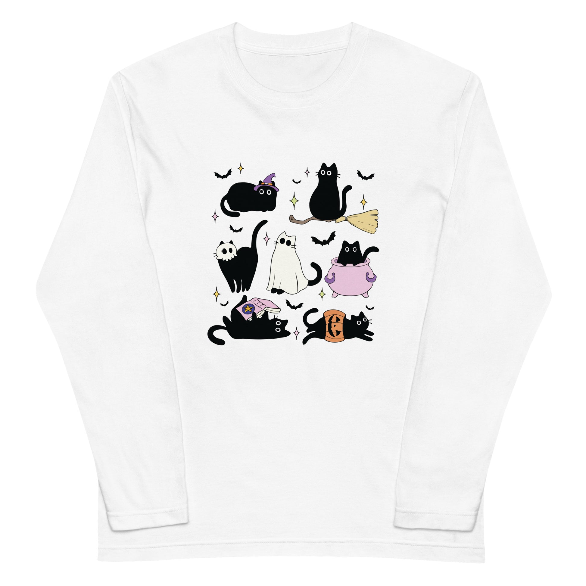 猫 ロン t 猫 長袖 t シャツ ねこ 猫イラスト ハロウィン.