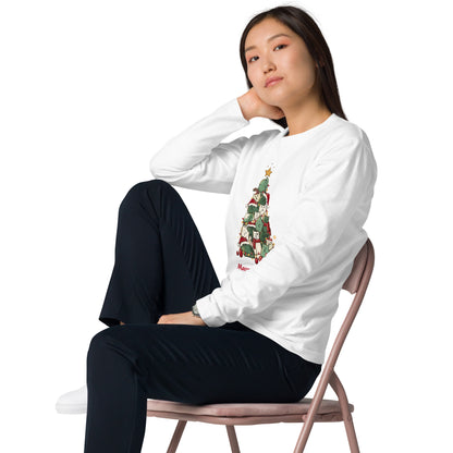 【クリスマス限定商品】猫 ロン t 猫 長袖 t シャツ ねこ 猫イラスト 猫クリスマス.