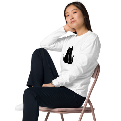 【バレンタイン限定】猫 ロン t 猫 長袖 t シャツ ねこ 猫イラスト.