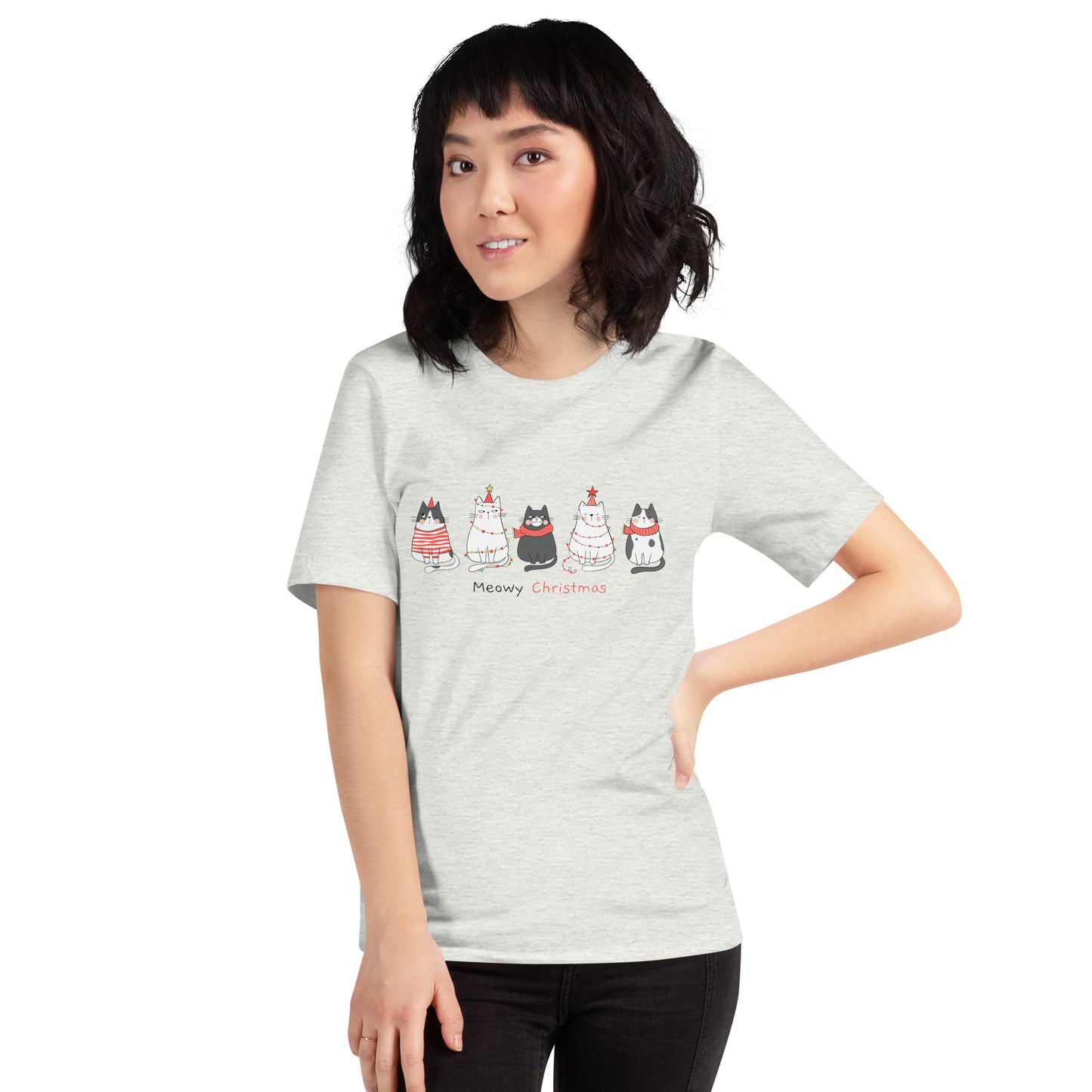 【クリスマス限定商品】猫tシャツ ねこ 猫イラスト 猫クリスマス.