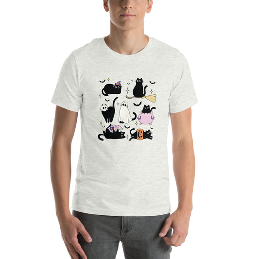 猫tシャツ ねこ 猫イラスト おもしろ tシャツ かわいい ハロウィン｜アダルト&キッズサイズ.