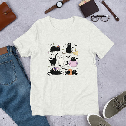猫tシャツ ねこ 猫イラスト おもしろ tシャツ かわいい ハロウィン｜アダルト&キッズサイズ.
