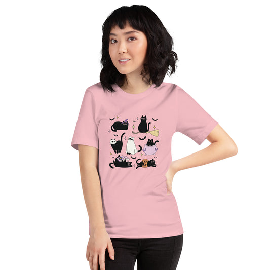 猫tシャツ ねこ 猫イラスト おもしろ tシャツ かわいい ハロウィン｜アダルト&キッズサイズ.