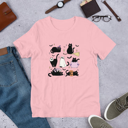 猫tシャツ ねこ 猫イラスト おもしろ tシャツ かわいい ハロウィン｜アダルト&キッズサイズ.