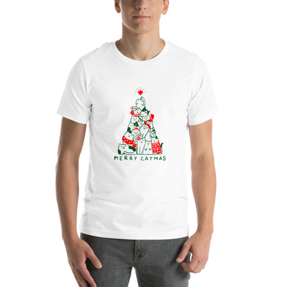 【クリスマス限定商品】猫tシャツ ねこ 猫イラスト 猫クリスマス.