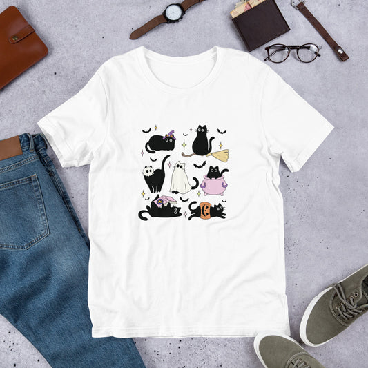 猫tシャツ ねこ 猫イラスト おもしろ tシャツ かわいい ハロウィン｜アダルト&キッズサイズ.