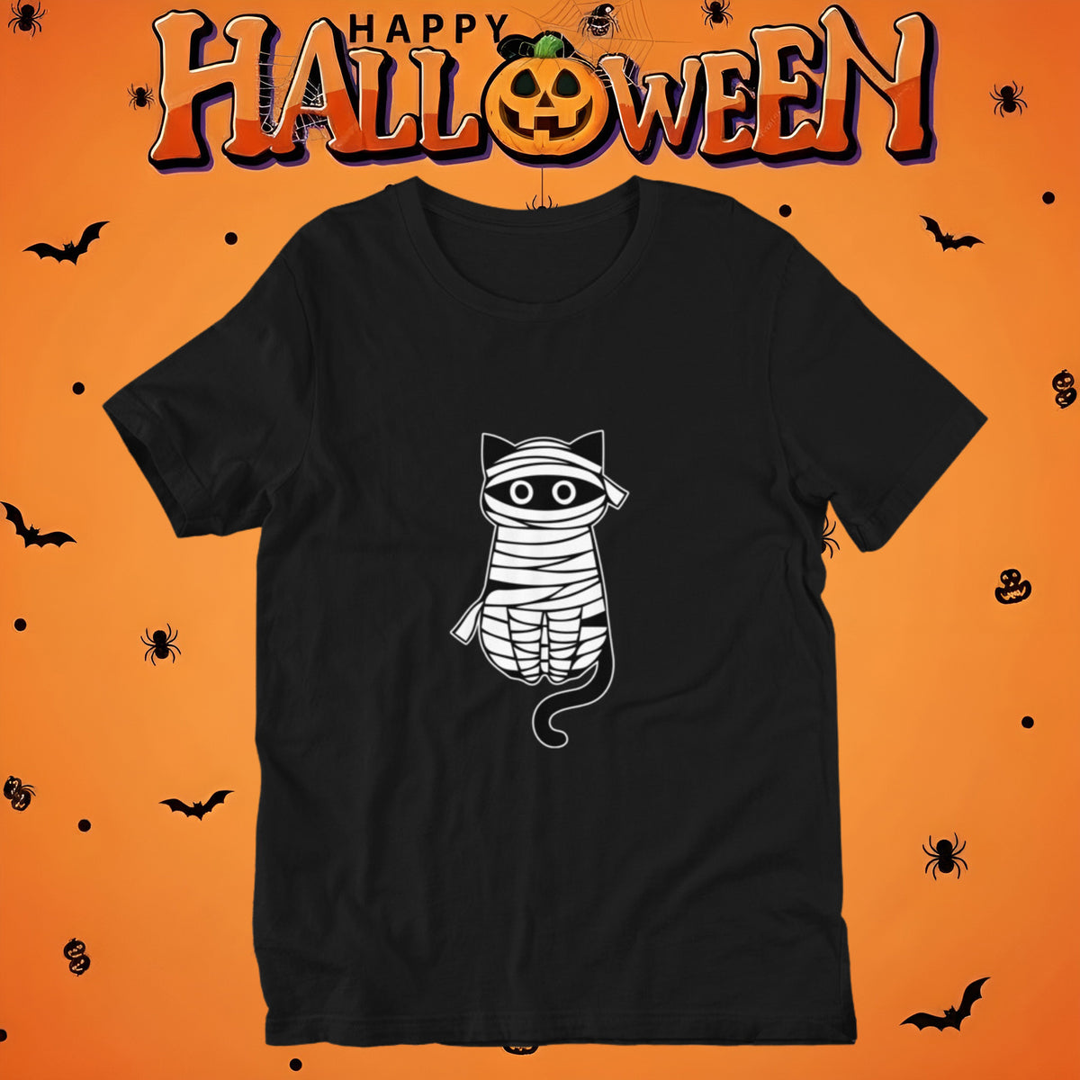 猫tシャツ ねこ 猫イラスト おもしろ tシャツ かわいい ハロウィン｜アダルト&キッズサイズ