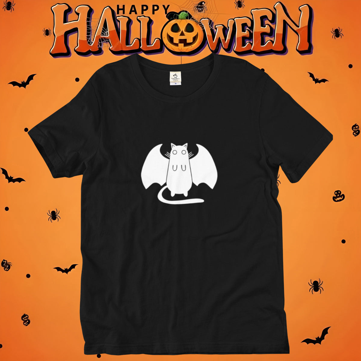 猫tシャツ ねこ 猫イラスト おもしろ tシャツ かわいい ハロウィン｜アダルト&キッズサイズ