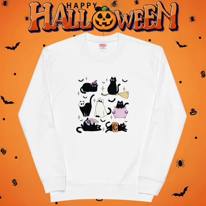 猫 トレーナー ねこ かわいい  猫ハロウィン  ／アダルト&キッズサイズ