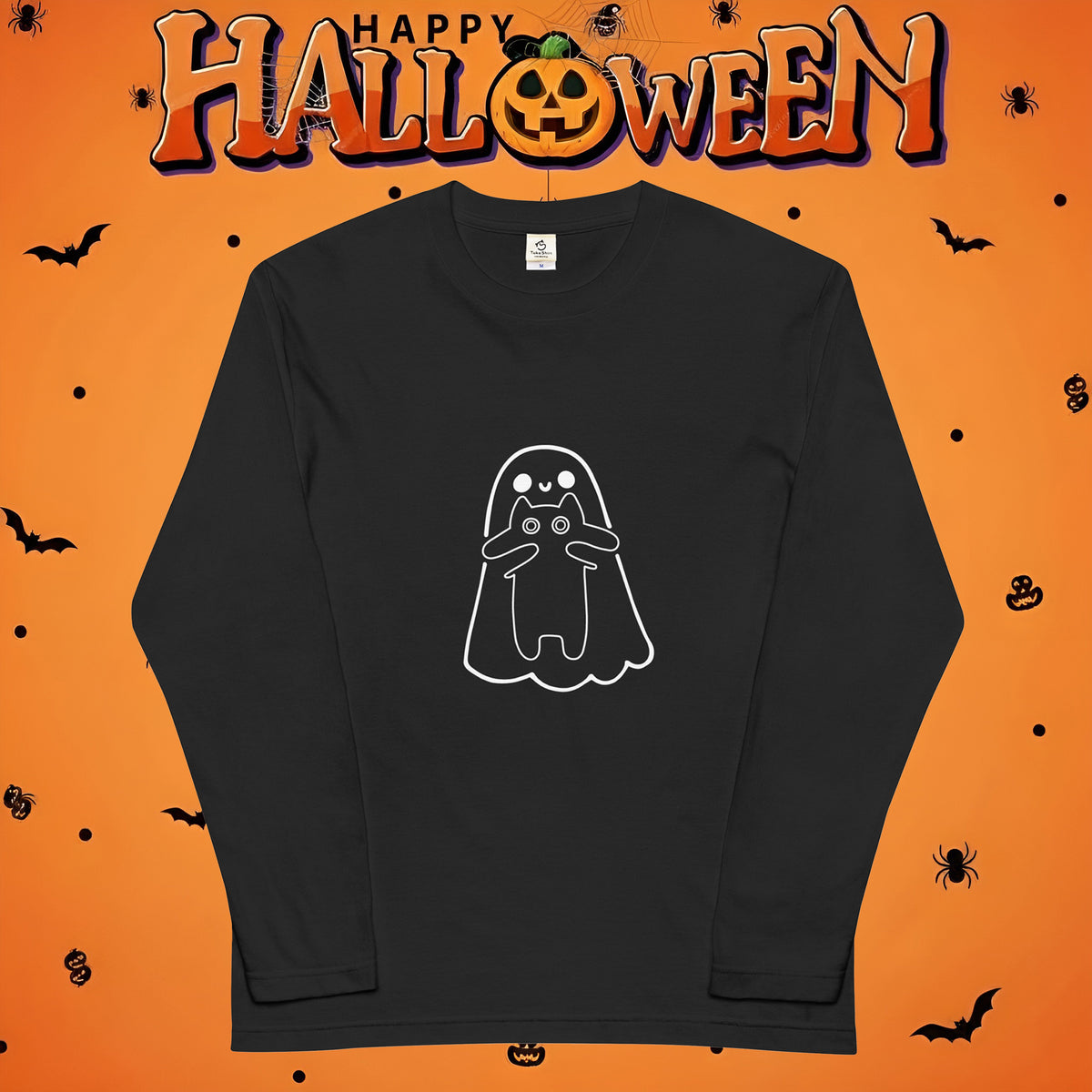 猫 ロン t 猫 長袖 t シャツ ねこ 猫イラスト ハロウィン