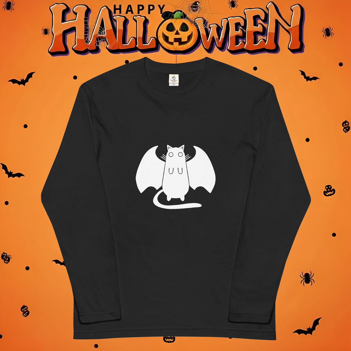 猫 ロン t 猫 長袖 t シャツ ねこ 猫イラスト ハロウィン