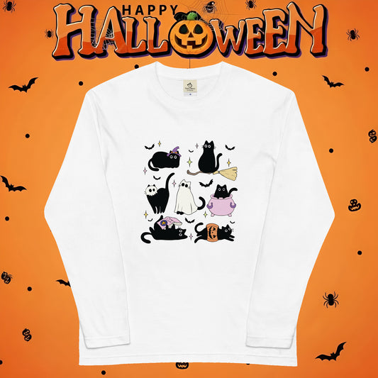 猫 ロン t 猫 長袖 t シャツ ねこ 猫イラスト ハロウィン