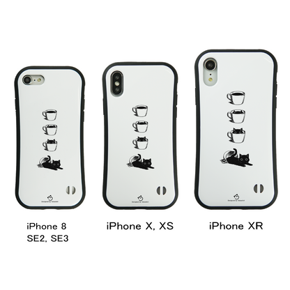 ケース ねこ 猫イラスト 猫カフェ  スマホ ケース iPhone8, SE2, SE3 ~ ケース iPhone16シリーズ