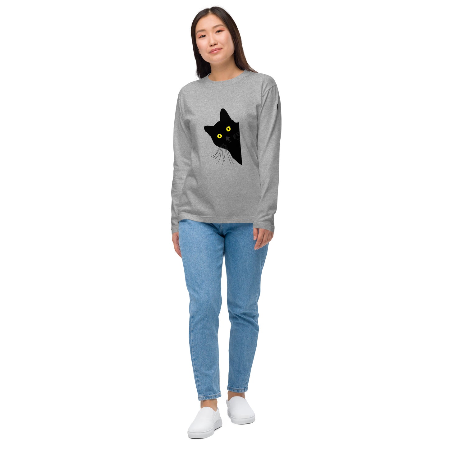 猫 ロン t 猫 長袖 t シャツ ねこ 猫イラスト かわいい猫.