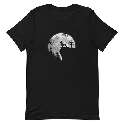 犬 tシャツ 犬イラスト チワワと月のハロウィン