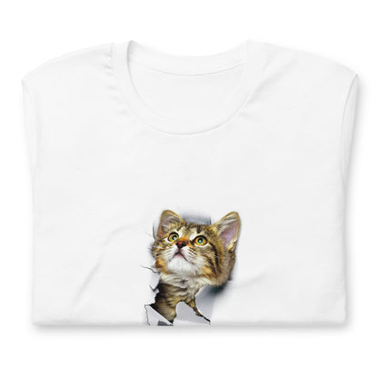 猫tシャツ ねこ 猫イラスト3D 可愛い