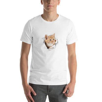 猫tシャツ ねこ 猫イラスト3D 可愛い