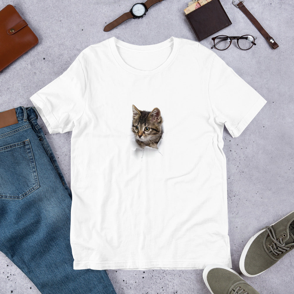 猫tシャツ ねこ 猫イラスト 3D 可愛い
